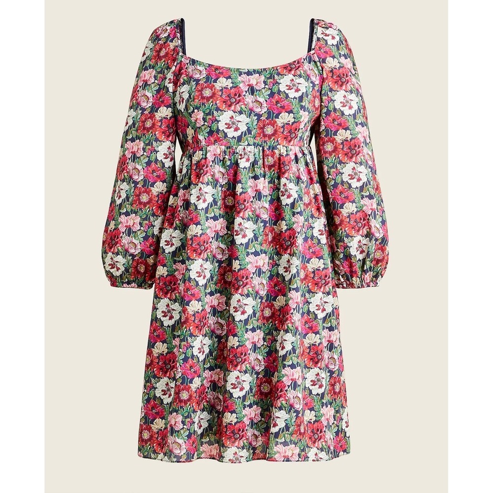 J. Crew Factory Pink Red Floral Mini Dress